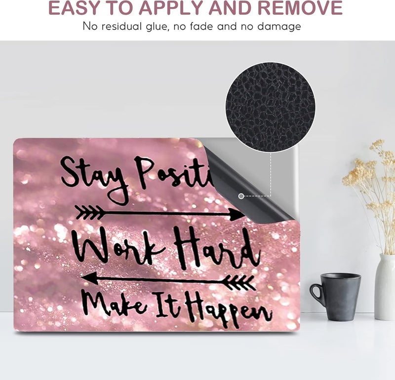DINKY Laptop Skin Sticker Decal, 16" 16.5” 17” 17.3 inch Laptop Universal Reusable Vinyl Skin Stickers Art Cover Decal Notebook PC Personalized Protector (Pink Inspirational Quote) - Image 5